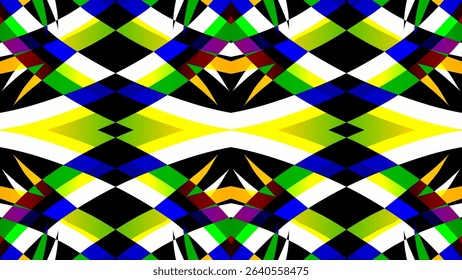 seamless mosaic Beautiful glow colour gradient flower line art pattern wallpaper ornament for commercial ads