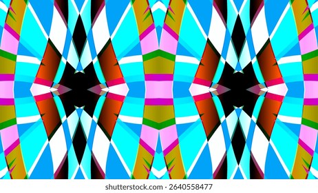 seamless mosaic Beautiful glow colour gradient flower line art pattern wallpaper ornament for commercial ads