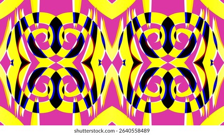 seamless mosaic Beautiful glow colour gradient flower line art pattern wallpaper ornament for commercial ads