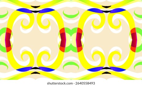 seamless mosaic Beautiful glow colour gradient flower line art pattern wallpaper ornament for commercial ads