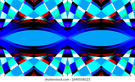 seamless mosaic Beautiful glow colour gradient flower line art pattern wallpaper ornament for commercial ads