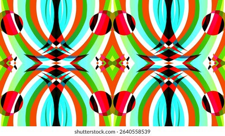 seamless mosaic Beautiful glow colour gradient flower line art pattern wallpaper ornament for commercial ads
