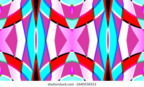 seamless mosaic Beautiful glow colour gradient flower line art pattern wallpaper ornament for commercial ads