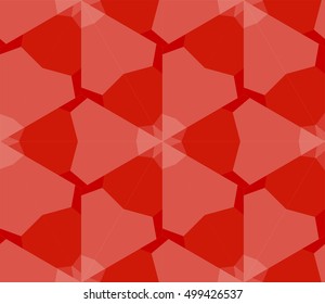 seamless mosaic. floral stained-glass window. red color. vector illustration. for design, wallpaper, interior