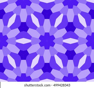 seamless mosaic. floral stained-glass window theme. blue color. vector illustration. for design, wallpaper, interior