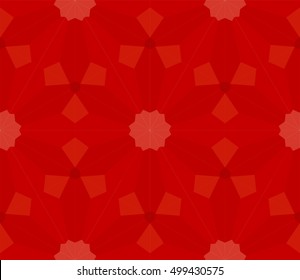 seamless mosaic. floral stained-glass window. red color. vector illustration. for design, wallpaper, interior