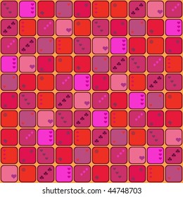 Seamless mosaic from hearts