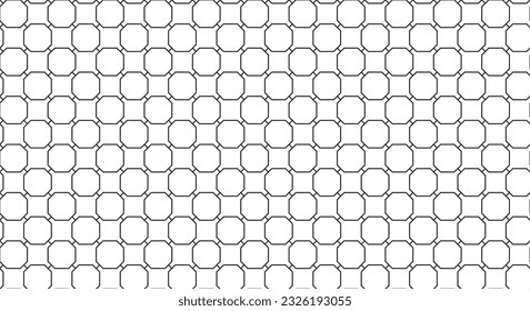 Seamless mosaic interior tile pattern. Standard octagon and X-shape joint tile texture. Digital wallpaper resource.