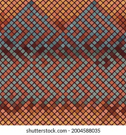 Seamless mosaic in a modern style. Soft, warm shades of color for the cozy interior of the house. Design kitchen, bathroom tiles, garden or creative living room. Vector illustration.
