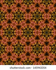 Seamless mosaic pattern in autumn foliage colors