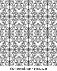 Seamless mosaic pattern in black and white
