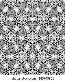 Seamless mosaic pattern in black and white