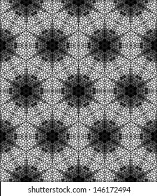 Seamless mosaic pattern in black and white