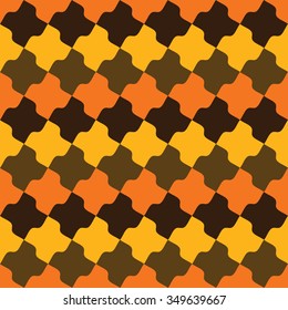 Seamless mosaic pattern of diagonally arranged geometric elements