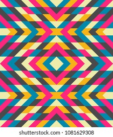 Seamless mosaic pattern. Geometric background. Vector Illustration. Collection for design. 