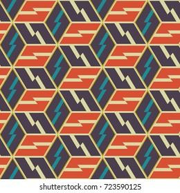 Seamless mosaic pattern. Geometric background. Vector Illustration.