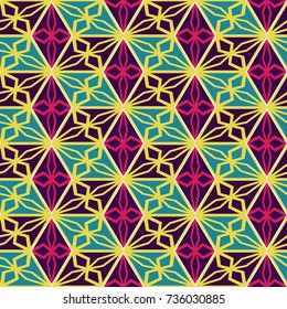 Seamless mosaic pattern. Geometric background. Vector Illustration.