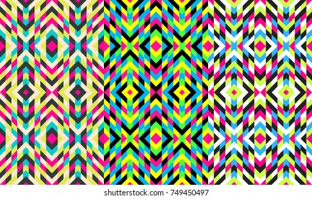 Seamless mosaic pattern. Geometric background. Vector Illustration. Collection for design. 