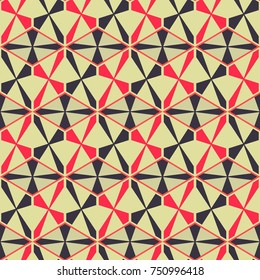 Seamless mosaic pattern. Geometric background. Vector Illustration.