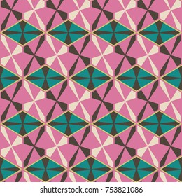 Seamless mosaic pattern. Geometric background. Vector Illustration.