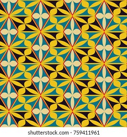 Seamless mosaic pattern. Geometric background. Vector Illustration.