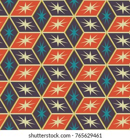 Seamless mosaic pattern. Geometric background. Vector Illustration.