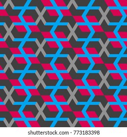 Seamless mosaic pattern. Geometric background. Vector Illustration.