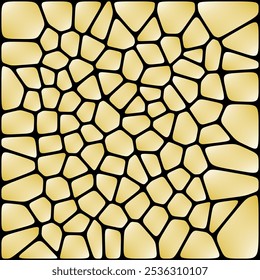 Seamless mosaic pattern. Golden stone realistic background. Vector illustration for web, print, interior design, wallpaper
