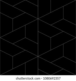 Seamless mosaic pattern. Jagged figures ornament. Repeated puzzle shapes background. Logic game motif. Tiles wallpaper. Parquet backdrop. Digital paper, page fills, web design, textile print. Vector.