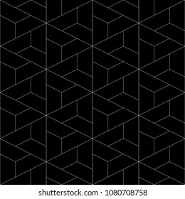 Seamless mosaic pattern. Jagged figures ornament. Repeated puzzle shapes background. Logic game motif. Tiles wallpaper. Parquet backdrop. Digital paper, page fills, web design, textile print. Vector.