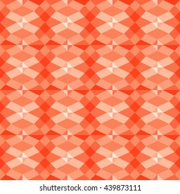 Seamless mosaic pattern. Orange monochrome abstract polygonal backgrounds. Vector