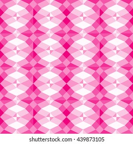 Seamless mosaic pattern. Pink monochrome abstract polygonal backgrounds. Vector