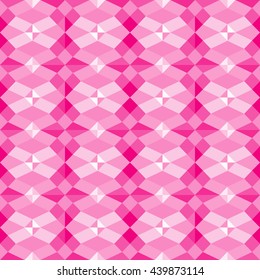 Seamless mosaic pattern. Pink monochrome abstract polygonal backgrounds. Vector