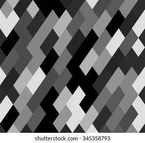 Seamless mosaic pattern with slanting rectangles. Vector.