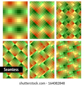 Seamless mosaic pattern and textures in vector isolated (part 1)