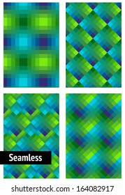 Seamless mosaic pattern and textures in vector isolated (part 1)