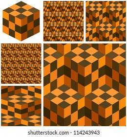 Seamless mosaic pattern. Vector illustration.