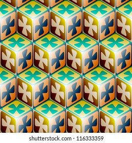 Seamless mosaic pattern. Vector illustration.