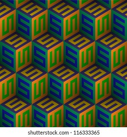 Seamless mosaic pattern. Vector illustration.