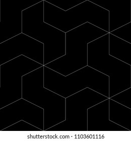 Seamless mosaic pattern. Zigzag figures ornament. Repeated puzzle shapes background. Logic game motif. Tiles wallpaper. Parquet backdrop. Digital paper, page fills, web design, textile print. Vector.