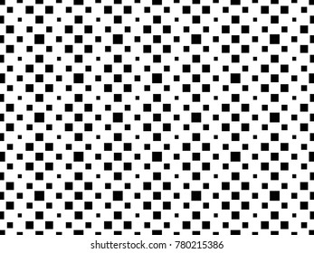 Seamless mosaic square pattern vector. Black and white. Design print for textile, wallpaper, background.