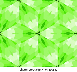 seamless mosaic. stained-glass window. green color. vector illustration. for design, wallpaper, interior