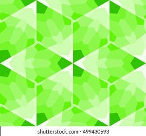 seamless mosaic. stained-glass window. green color. vector illustration. for design, wallpaper, interior