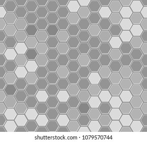 Seamless mosaic texture, geometric background, honeycomb pattern, snake skin, hexagon, vector illustration
