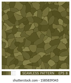 Seamless mosaic texture. Stylized terrazzo pattern. Vector ornament design. Random colored slice surface. Retro grainy background