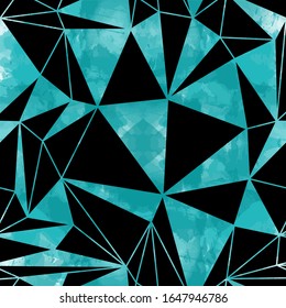 Textura de mosaico sin inconvenientes. Fondo del calidoscopio vectorial. Patrón geométrico de acuarela. Efecto de vidrio manchado.
