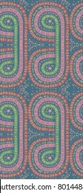Seamless mosaic tile background in ancient near-east style