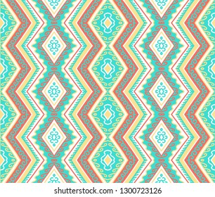  Seamless  mosaic vector ornament,  zigzag pattern