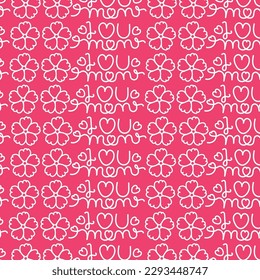 seamless mothers day pattern, I love you mom, mommy,mama ever, Lettering words with heart mother day Repeating Pattern, Happy Mothers day gift seamless word pattern,textiles fabric pink background 

