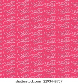 seamless mothers day pattern, I love you mom, mommy,mama ever, Lettering words with heart mother day Repeating Pattern, Happy Mothers day gift seamless word pattern,textiles fabric pink background 

